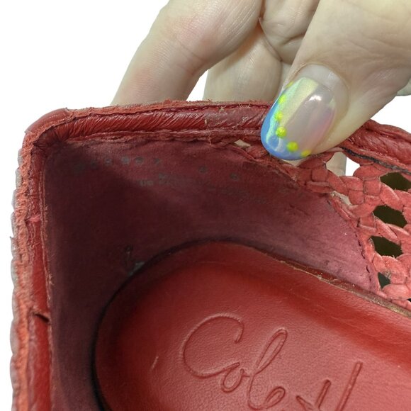 Cole Haan x NikeAir Cherry Red Flats | Woven Leather | Size 8 | EUC - Picture 9 of 9